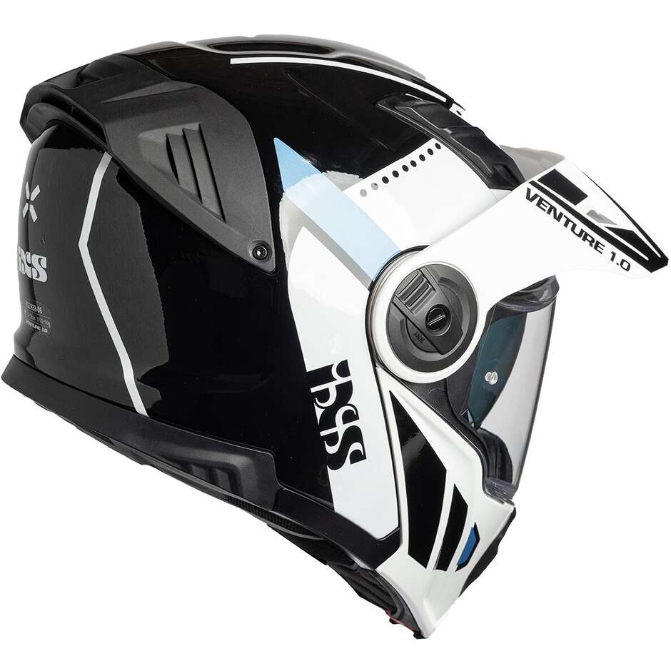 iXS Venture 1.0 Modularer Motorradhelm Schwarz Anthrazit Weiß