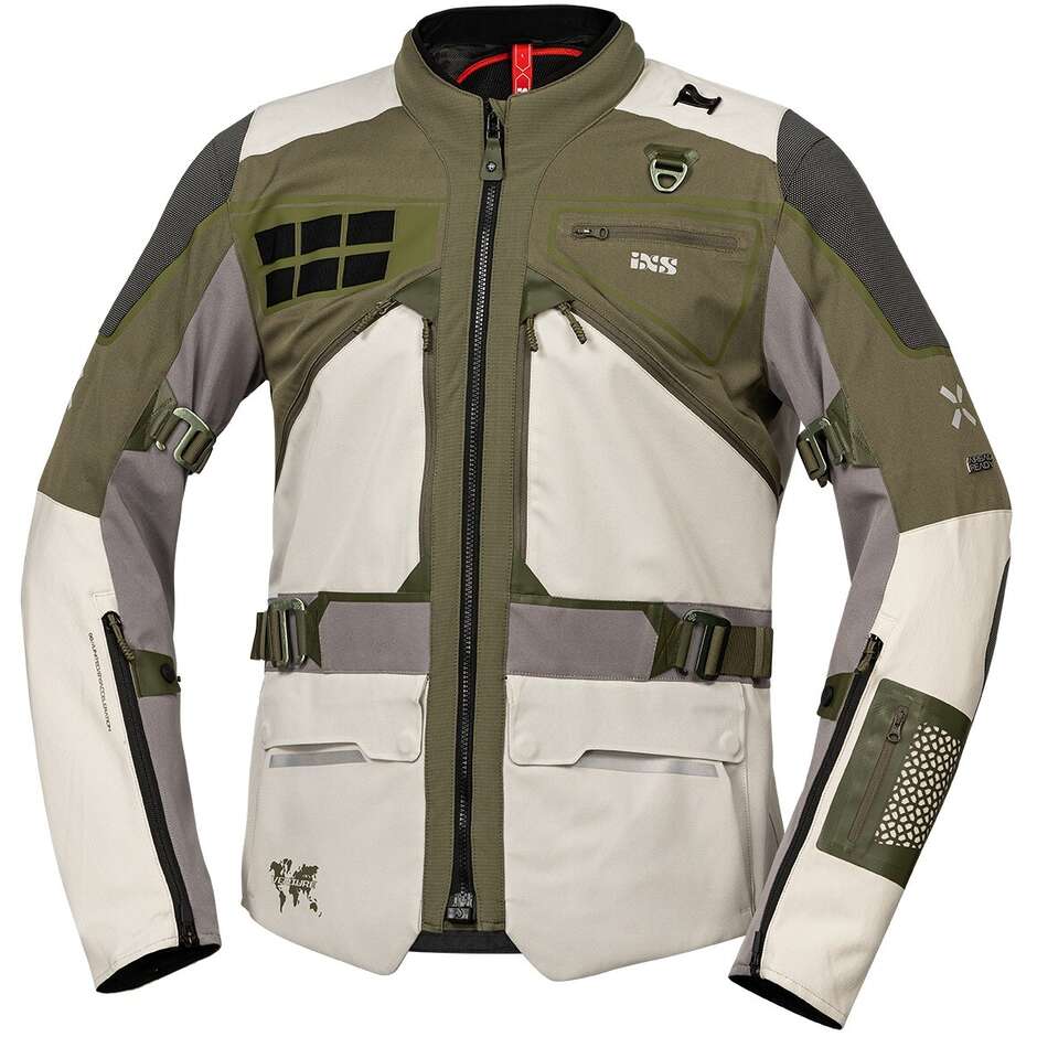 Ixs Venture-Air 1.0 Motorcycle Jacket Light Grey-Olive