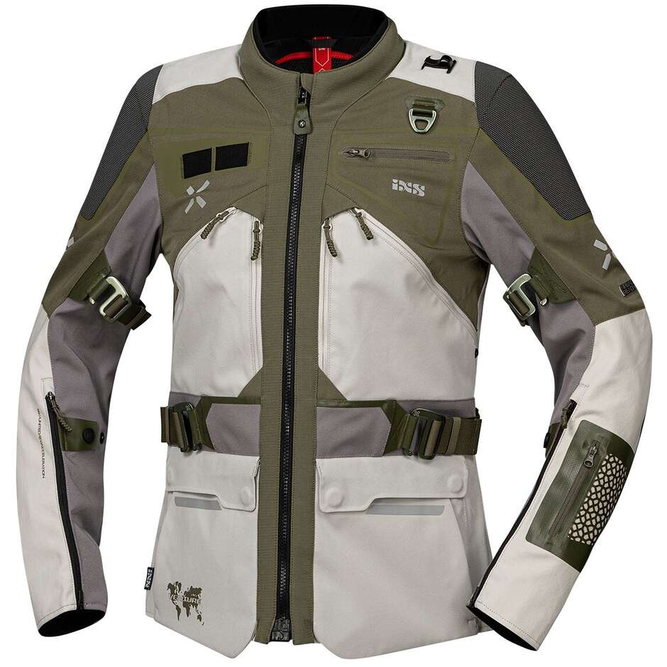 Ixs Venture-Air 1.0 Women's Motorcycle Jacket Light Grey Olive