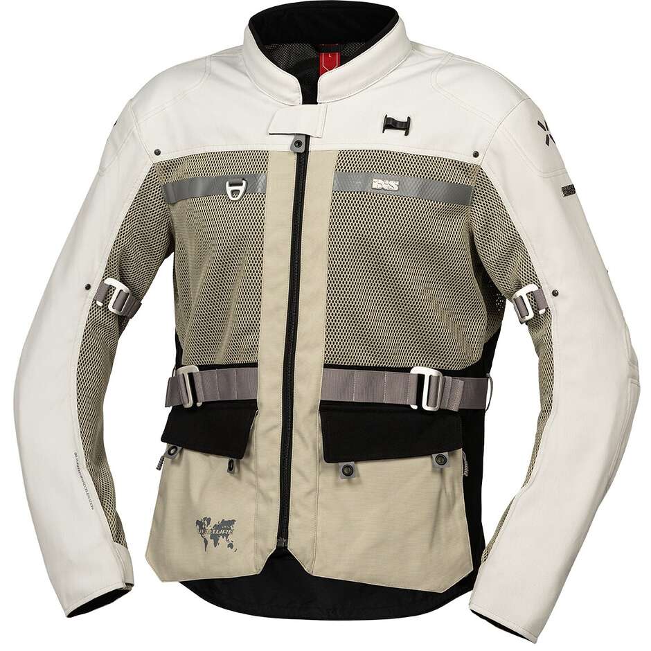 Ixs Venture-BigAir 1.0 Sommer-Motorradjacke Steingrau-Hellgrau