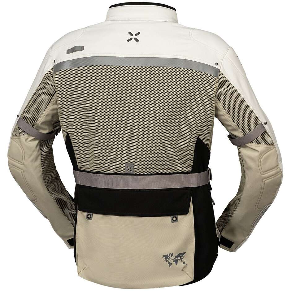 Ixs Venture-BigAir 1.0 Sommer-Motorradjacke Steingrau-Hellgrau