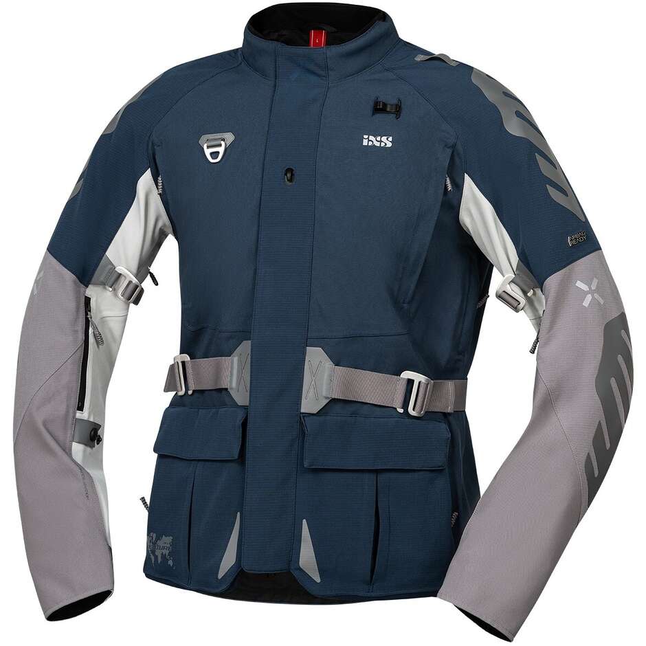 Ixs Venture-STX 1.0 Laminated Motorcycle Jacket Blue-Light Grey