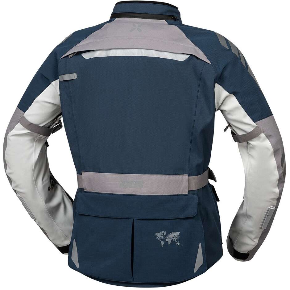 Ixs Venture-STX 1.0 Laminated Motorcycle Jacket Blue-Light Grey