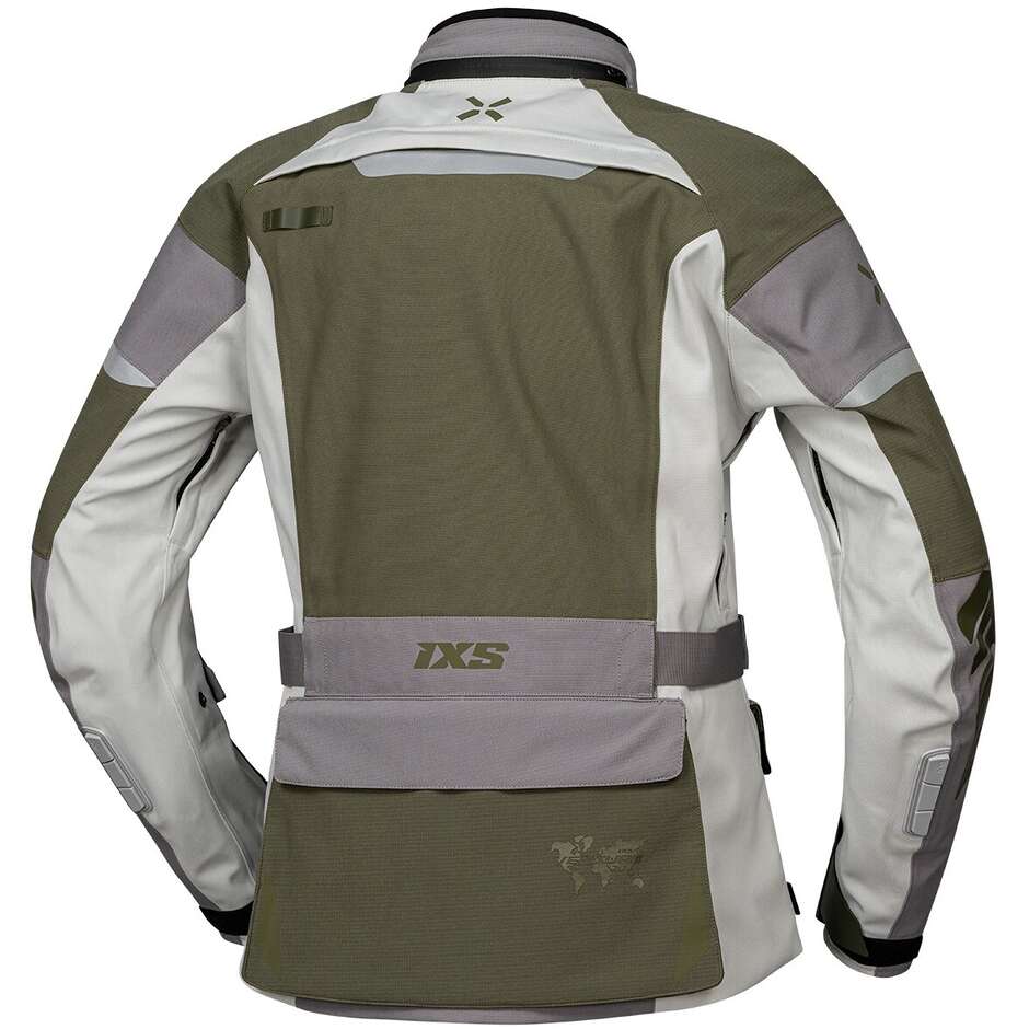 Ixs Venture-STX 1.0 laminierte Damen-Motorradjacke Hellgrau-Oliv