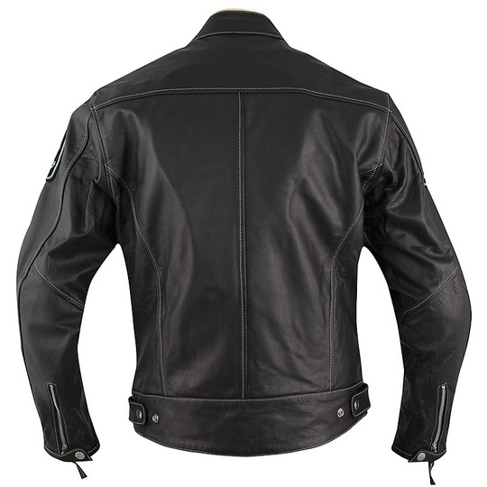 Jacket Custom Leather Full Grain Model A-Pro Silverstone White
