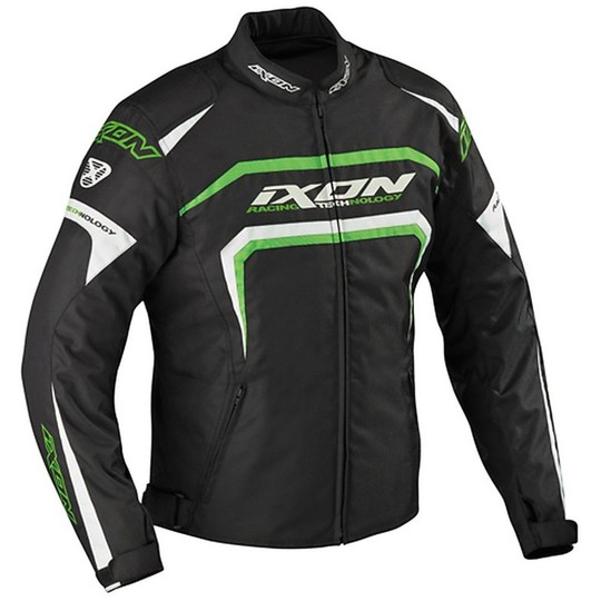 Jacket Ixon Motorcycle Technical Eager Black White Green