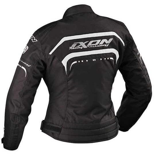 Jacket Ixon Motorcycle Technical Woman Lover White Black Silver