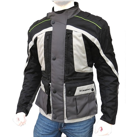 Jacket Motorcycle Jacket Judges fabric 3 Layer Model Magma Black Grey Four Seasons