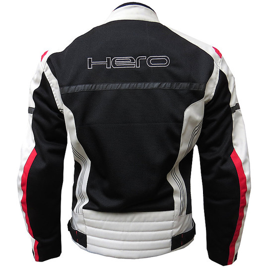 Jacket Techno Moto Summer Hero Traforato 874 White Black Red