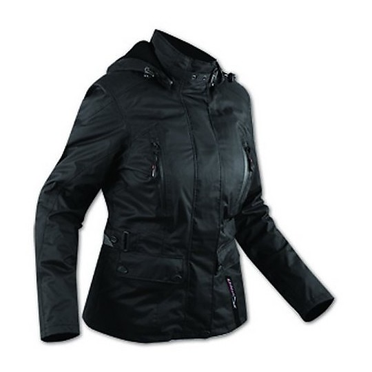 Jacket Women Moto Fabric American Pro PARIS Lady Black
