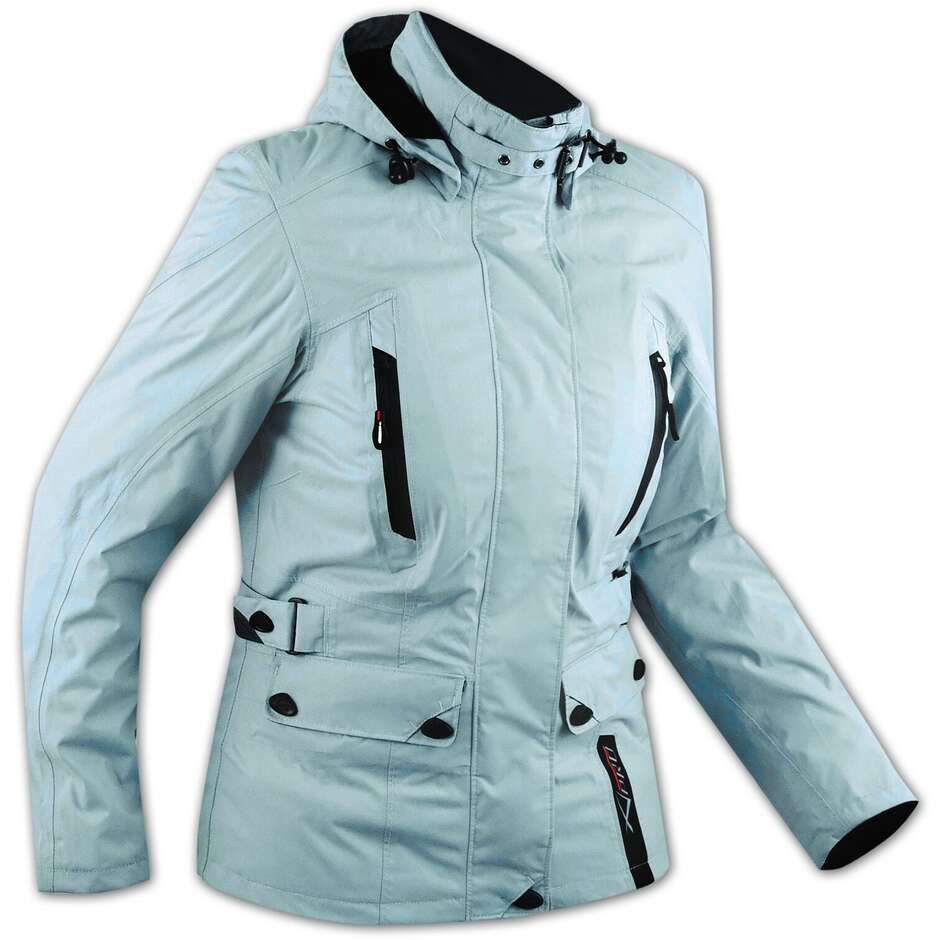 Jacket Women Moto Fabric American Pro PARIS Lady Blue