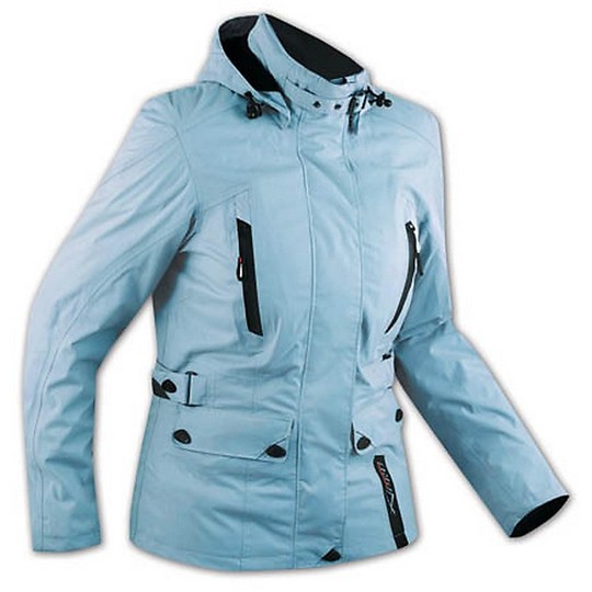 Jacket Women Moto Fabric American Pro PARIS Lady Blue