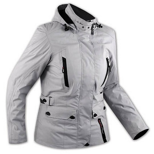 Jacket Women Moto Fabric American Pro PARIS Lady Grey