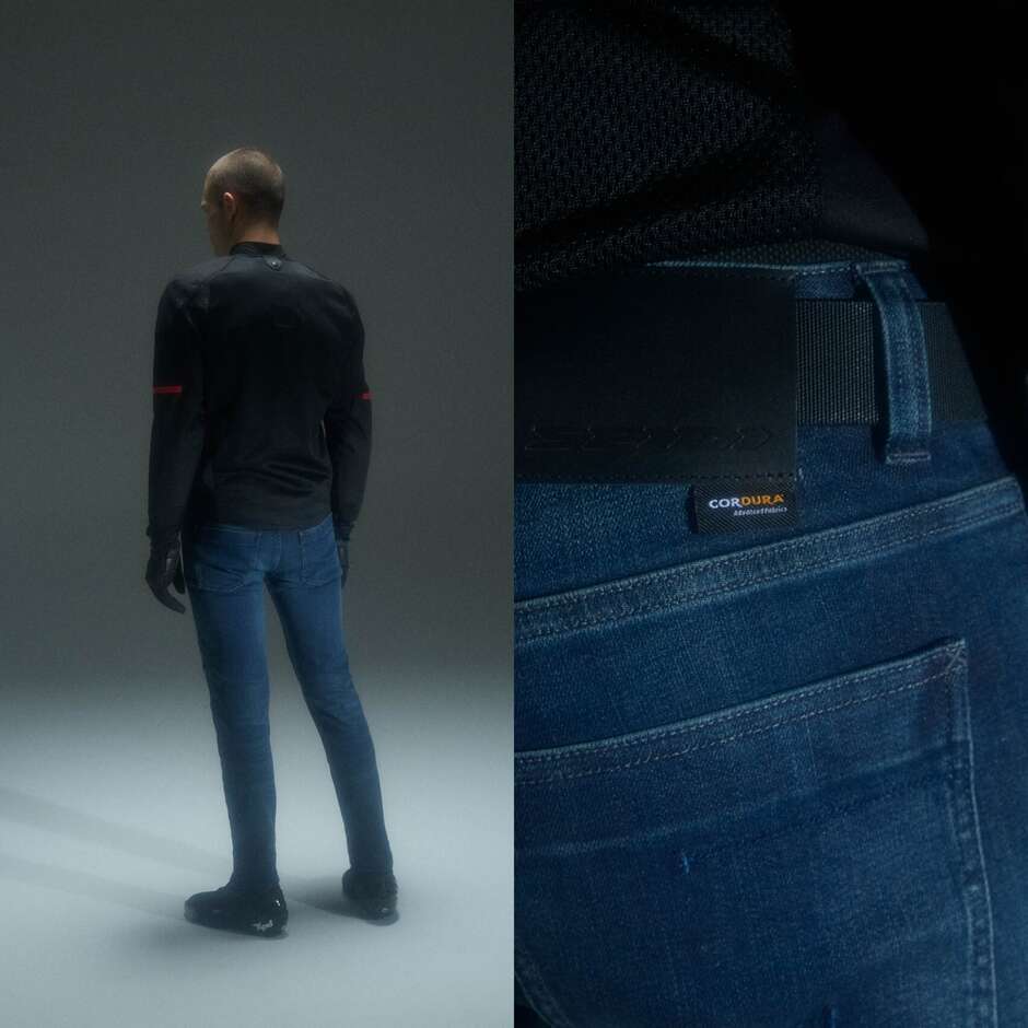 Jean de moto Spidi J-FIT SUPERSLIM TECH bleu foncé d'occasion