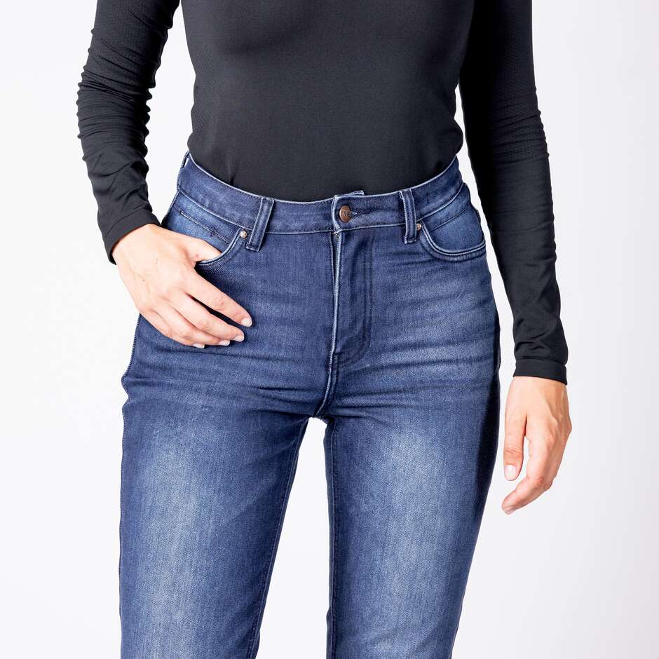 Jean moto femme iXS Rapid 1.0 bleu - L32