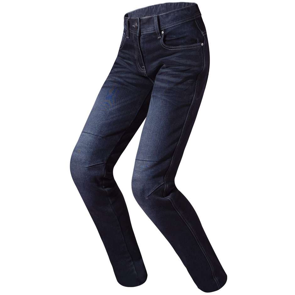 Jean Moto Jamie Femme - Taille 25, Jambe 26 - Bleu Délavé - Occasion Très Bon état