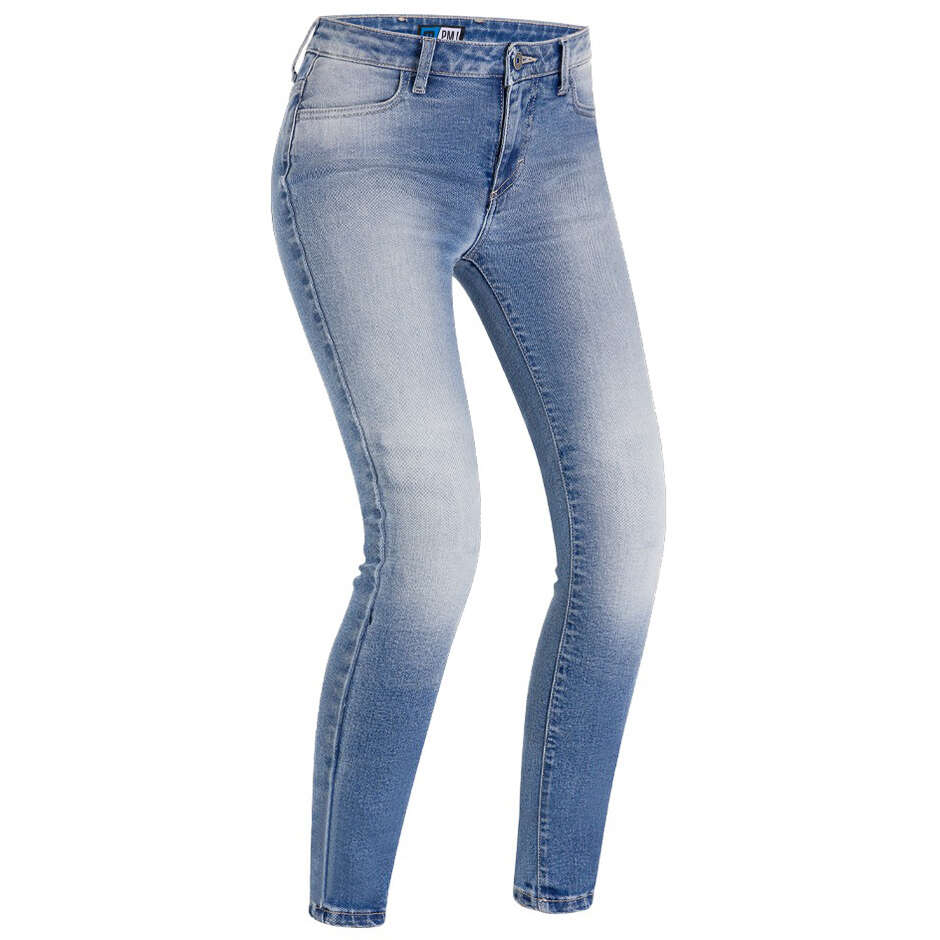 Jean moto femme PMJ GINEVRA bleu
