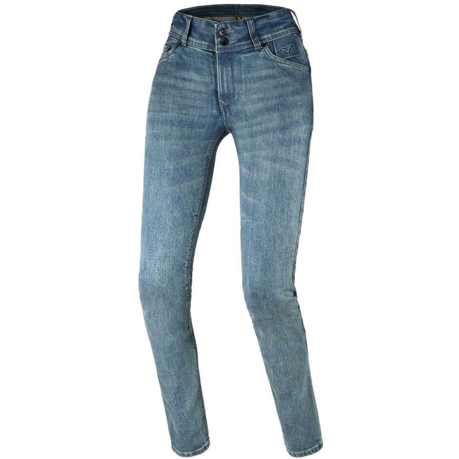 Jean moto Macna Aramon Slim pour femme bleu #1 - raccourci