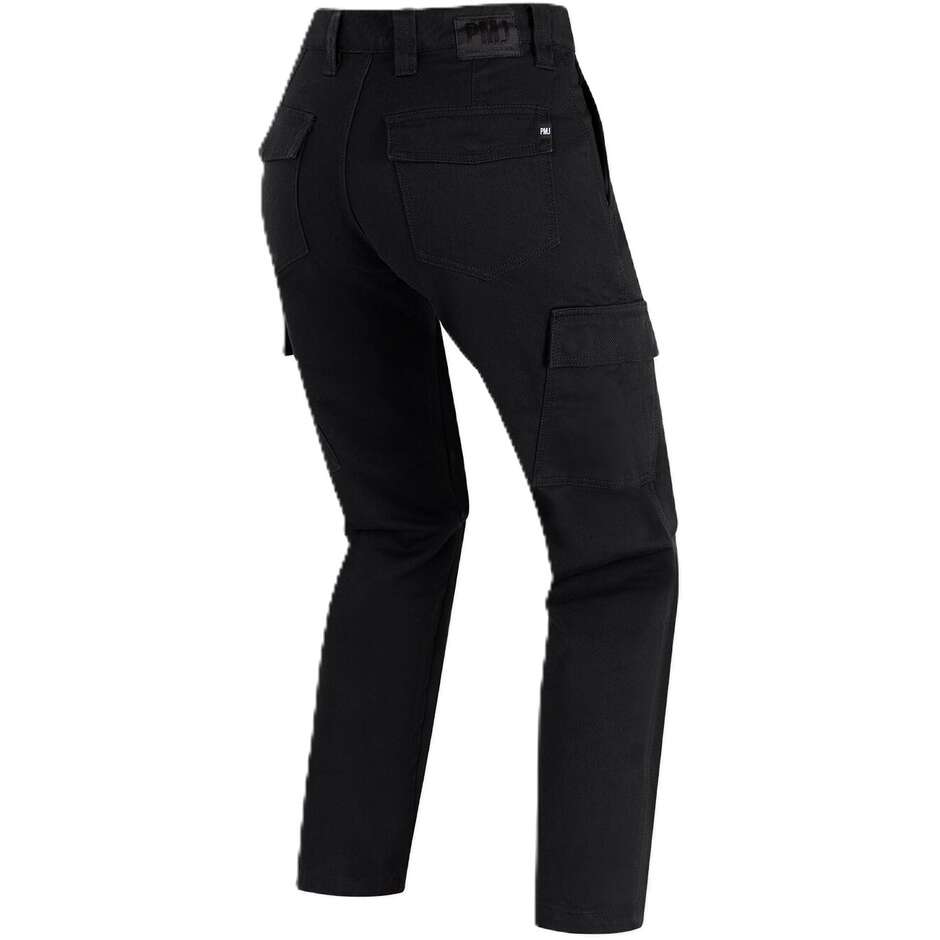 Jean moto PMJ ELECTRA CARGO pour femme, noir