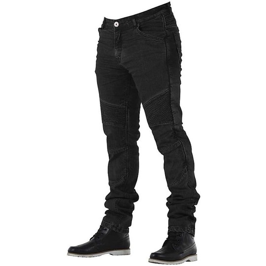 Jean Motorcycle Overlap All Road Castle Dark Washed CE with aramid fibers