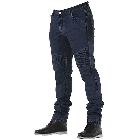 Jean Motorcycle Overlap All Road Stone Washed CE CE with aramid fibers
