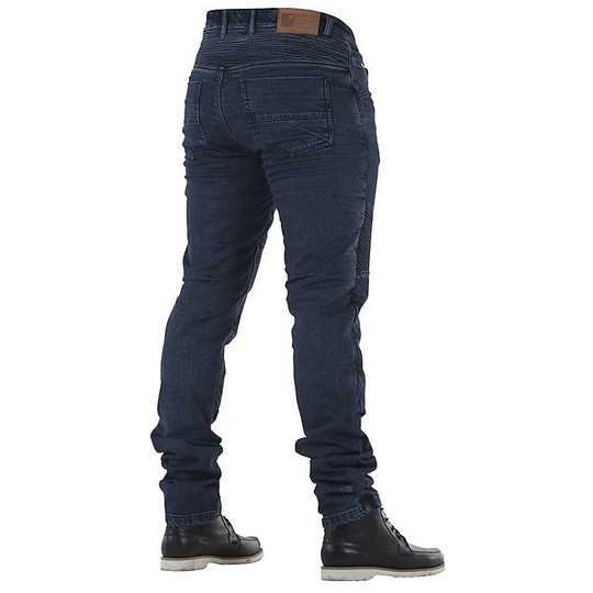 Jean Motorcycle Overlap All Road Stone Washed CE CE with aramid fibers