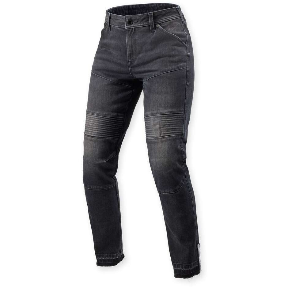 Jean Slim Moto 2 pour femme Rev'it, noir pierre foncée - L32