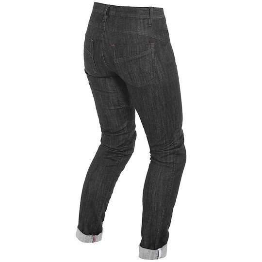 Jeans da Donna Moto Tecnici Dainese ALBA SLIM LADY Jeans Nero Rinsed