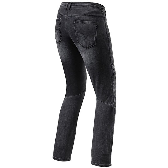 Jeans Hosen für Frauen Moto in Denim Rev'it MOTO LADIES Schwarz