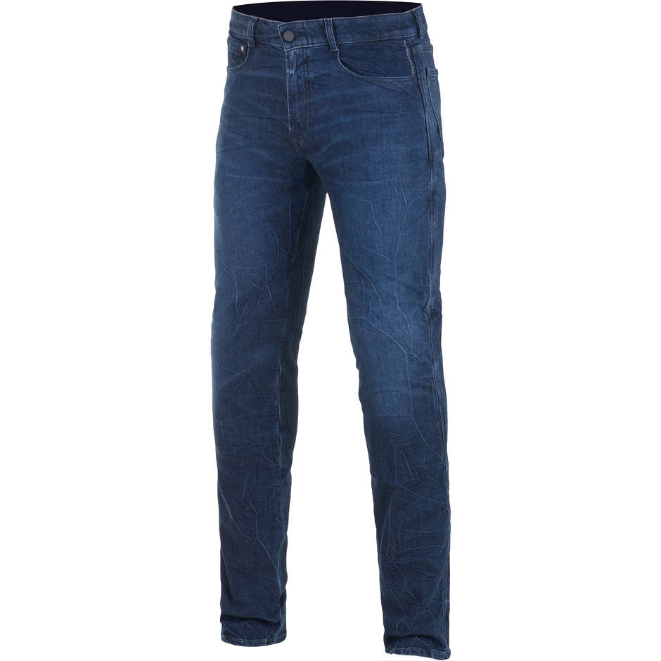 Jeans Moto Casual Alpinestars COPPER V2 PLUS DENIM Regular Fit Dark Aged Blu