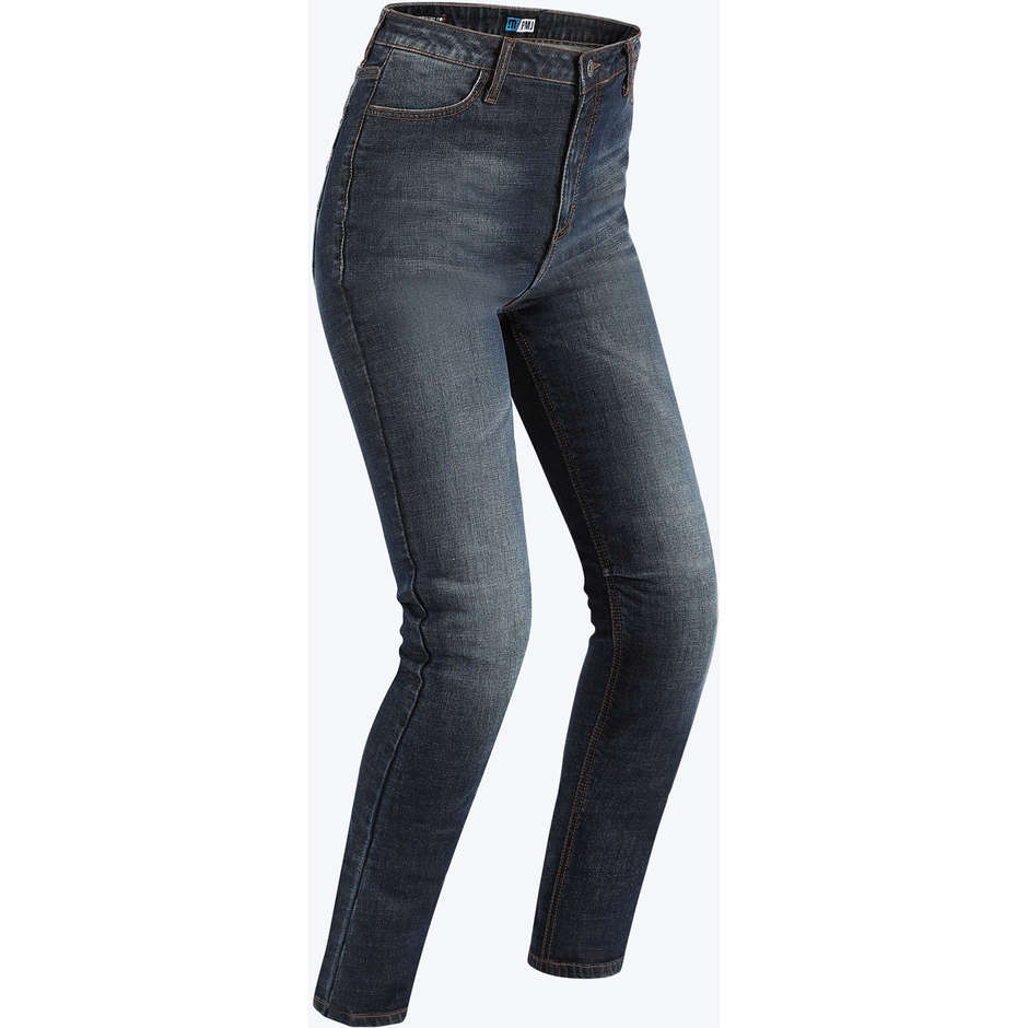 Jeans Moto da Donna PMJ Promo Jeans SARA Indigo