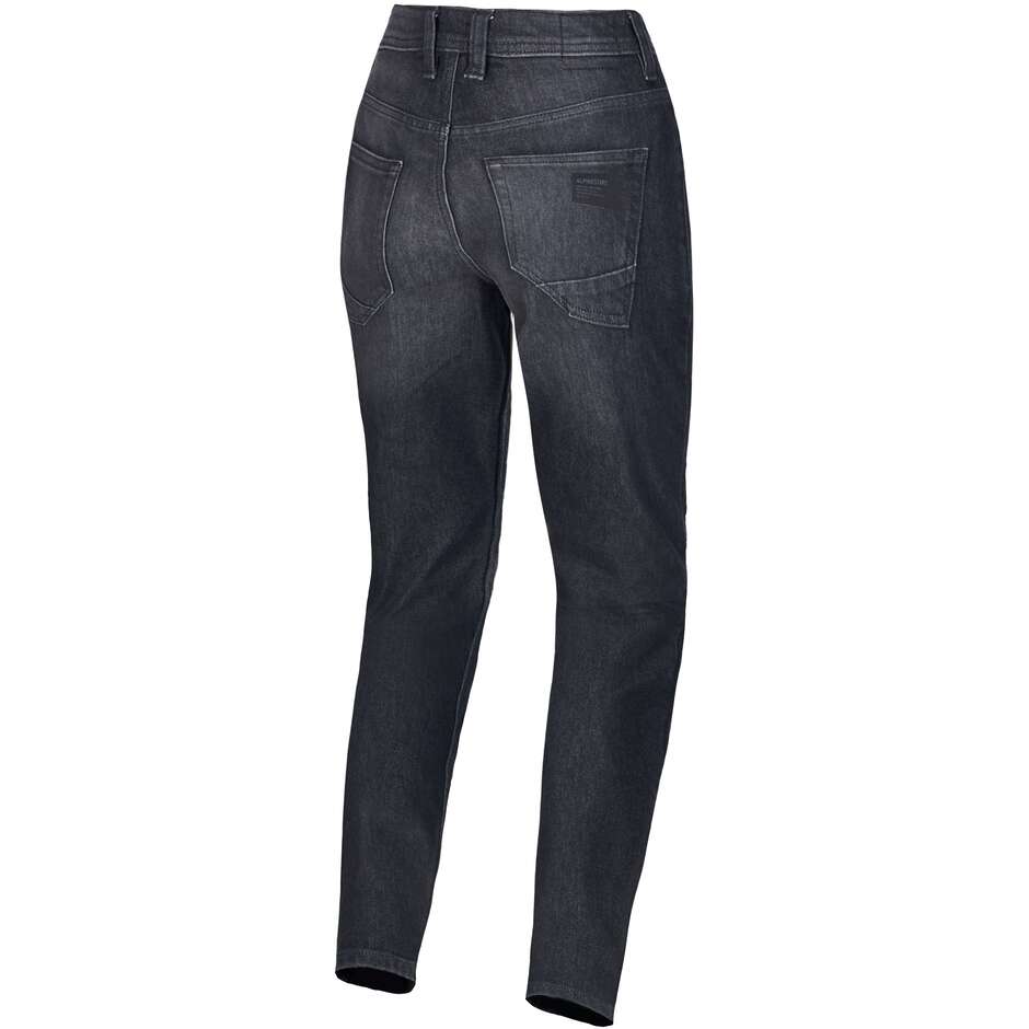 Jeans Moto Donna Alpinestars STELLA FLEX-AST 5 DENIM PANTS Nero Lavato