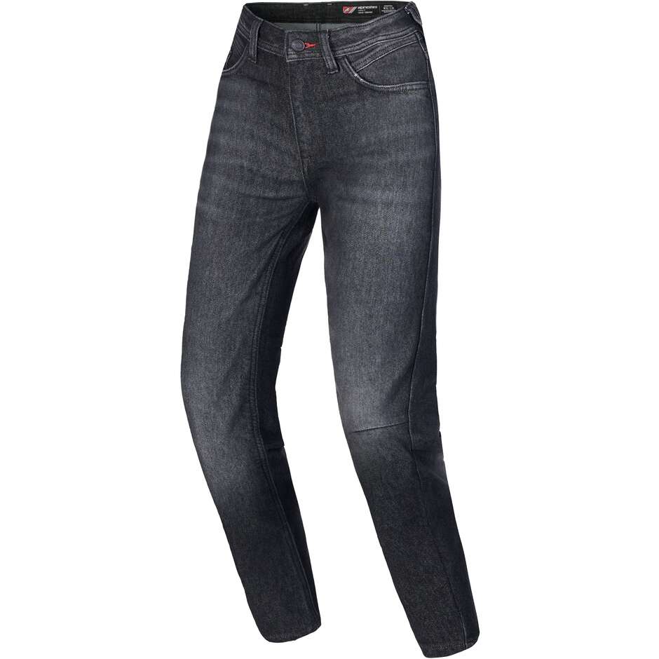 Jeans Moto Donna Alpinestars STELLA FLEX-AST 7 DENIM PANTS Nero Sbiadito