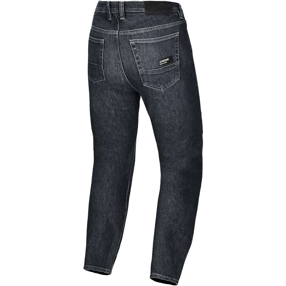 Jeans Moto Donna Alpinestars STELLA FLEX-AST 7 DENIM PANTS Nero Sbiadito
