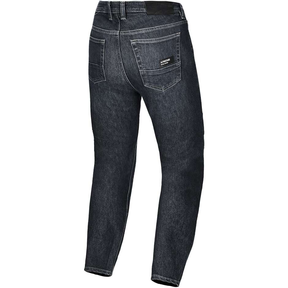 Jeans Moto Donna Alpinestars STELLA FLEX-AST 7 DENIM PANTS SHORT Nero Sbiadito