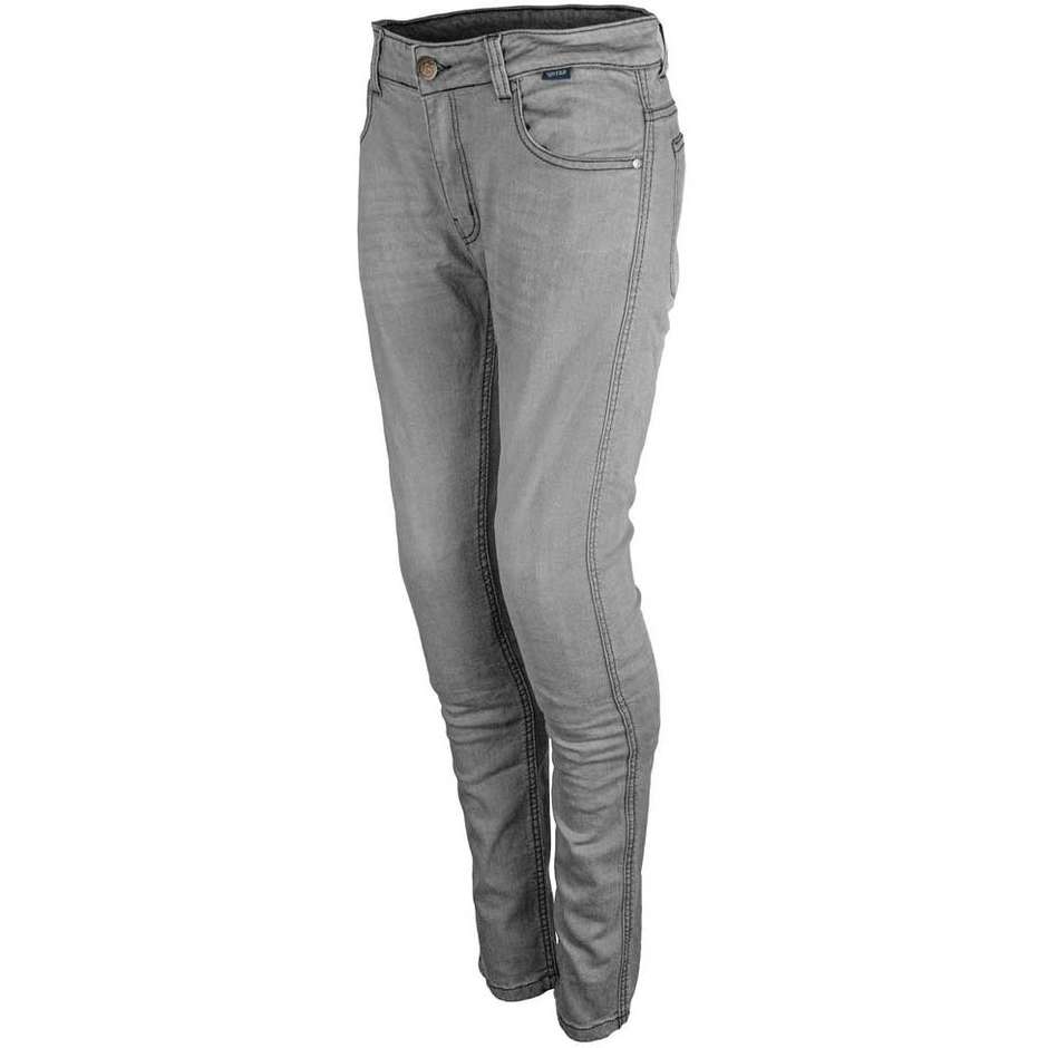 Jeans Moto Donna Gms RATTLE LADY grigio L30
