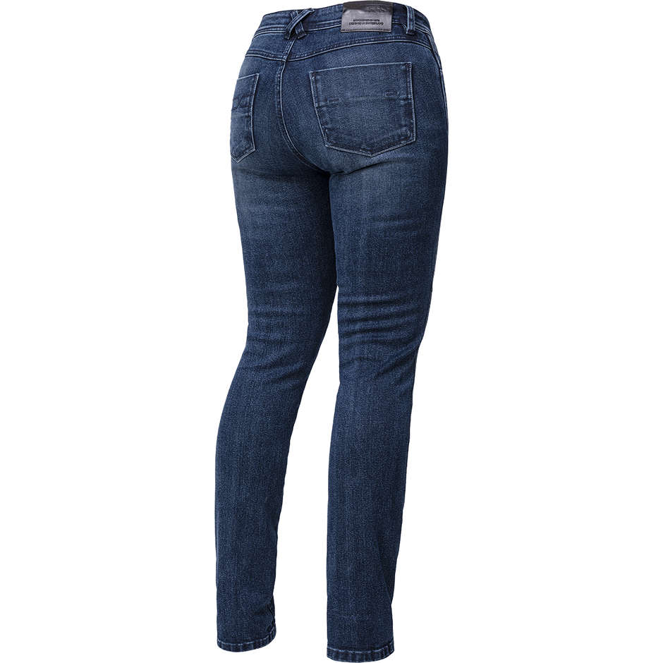 Jeans Moto Donna Ixs Classic AR 1L STRAIGHT Blu