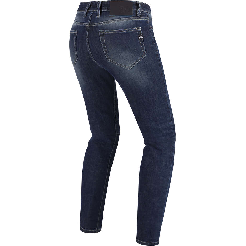 Jeans Moto Donna Pmj NEW RIDER LADY Indigo Blu