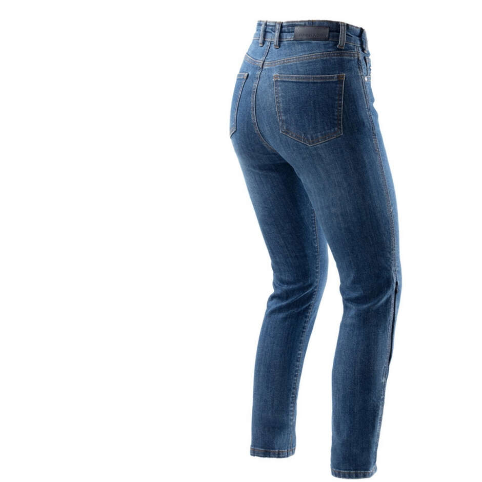 Jeans Moto Donna Rebelhorn CLASSIC Monostrato Blu Slavato L28
