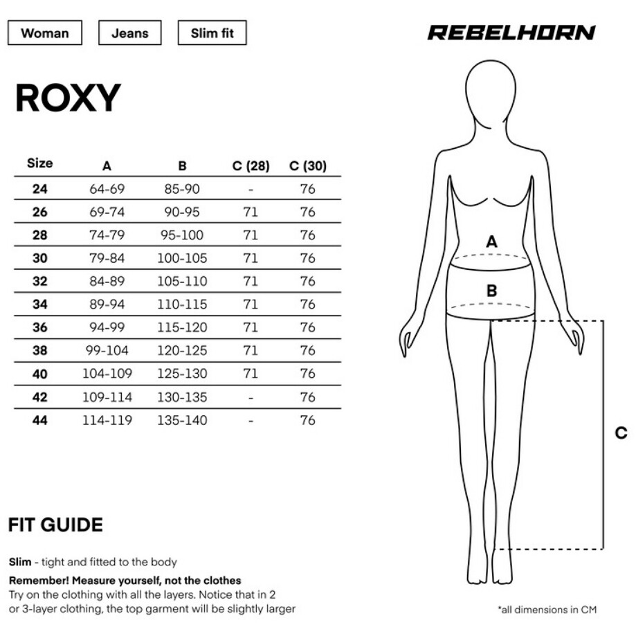 Jeans Moto Donna Rebelhorn ROXY Nero L30