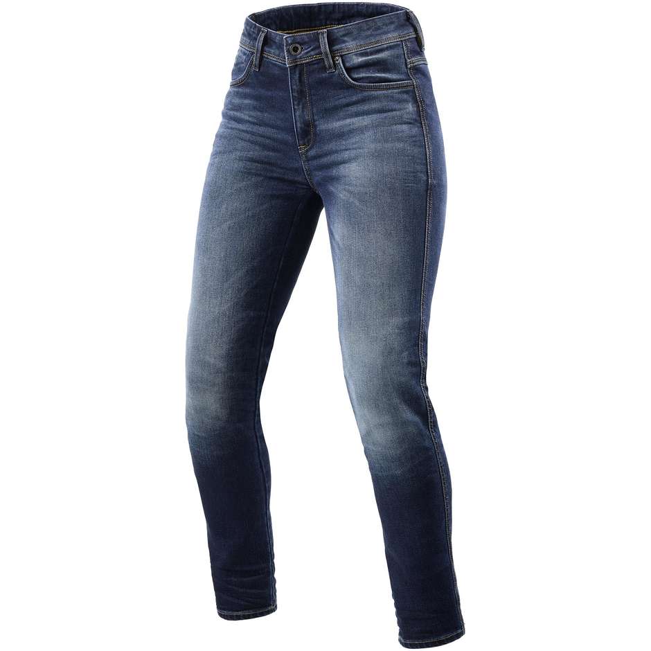 Jeans Moto Donna Rev'it MARLEY Ladies SK Blu Medio Slavato L32