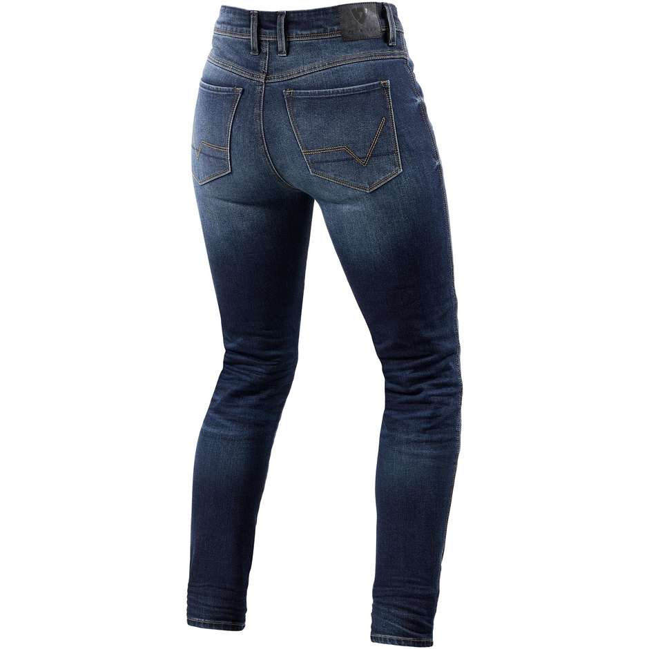 Jeans Moto Donna Rev'it MARLEY Ladies SK Blu Medio Slavato L32