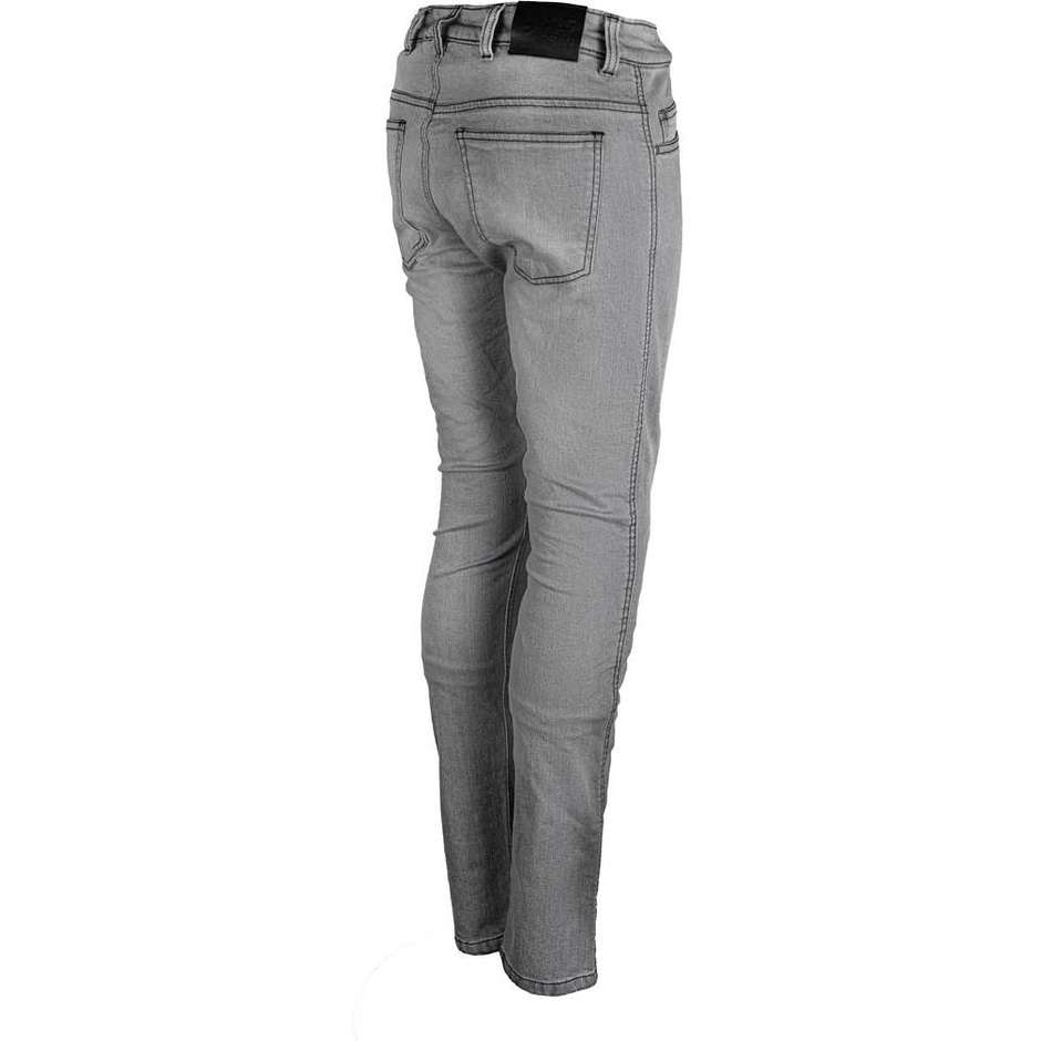 Jeans Moto Femme Gms RATTLE LADY gris L30