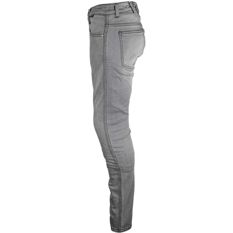 Jeans Moto Femme Gms RATTLE LADY gris L30