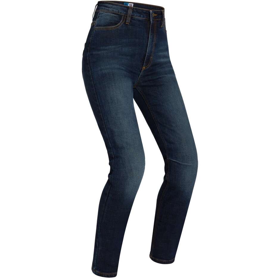 Jeans Moto Femme PMJ Promo Jeans SARA Bleu