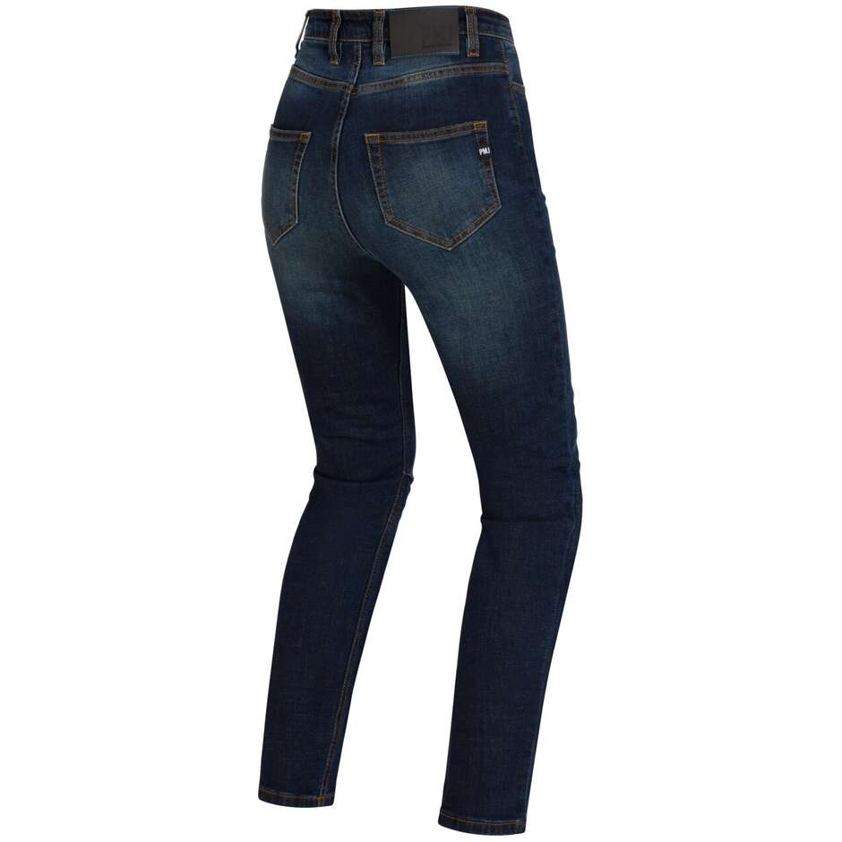 Jeans Moto Femme PMJ Promo Jeans SARA Bleu