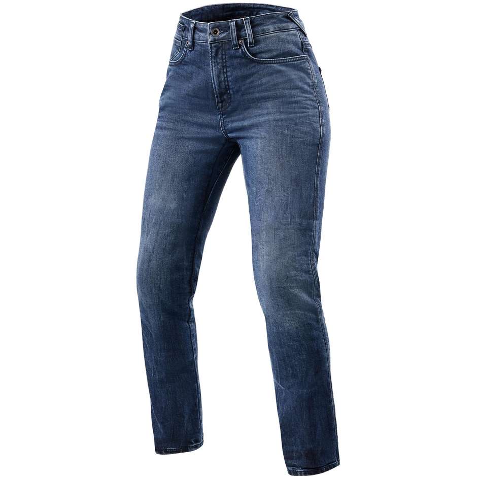 Jeans Moto Femme Rev'it VICTORIA 2 Dames SF Bleu Moyen L32