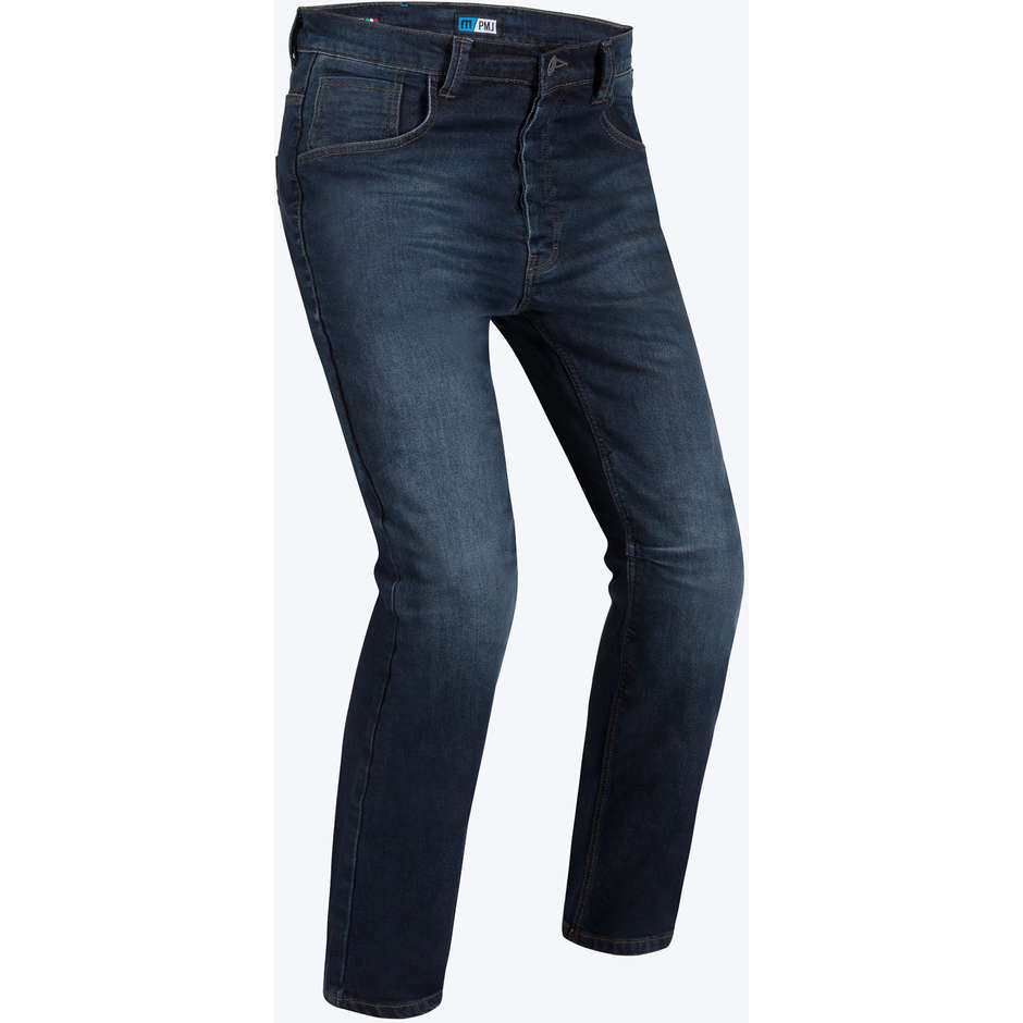 Jeans Moto Hose PMJ Promo Jeans JEFFERSON Blau