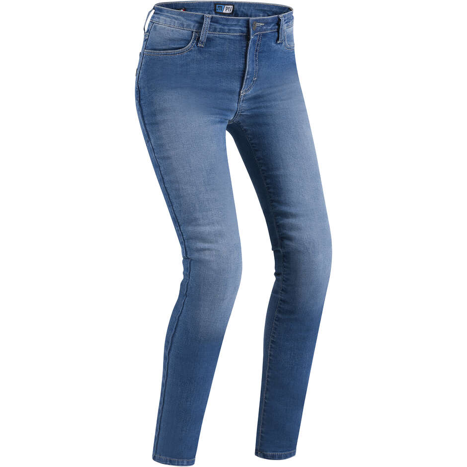 Jeans moto pour femme PMJ Promo Jeans SKINNY LADY Bleu