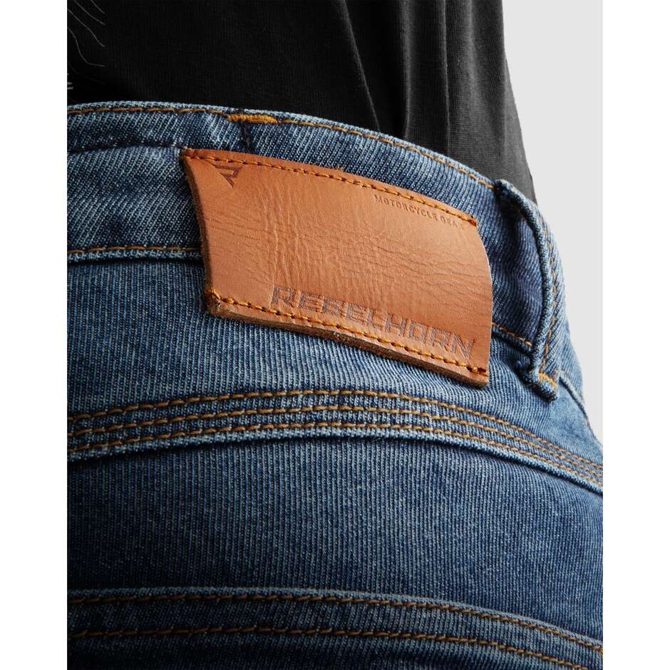 Jeans Moto Rebelhorn BRONCO Wash Blu L34